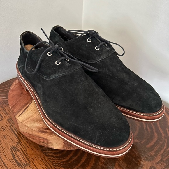 Helm Benson Derby Shoe Black Suede 10D - Picture 3 of 8